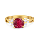 Art Deco Cushion Wedding Bridal Ring Round Cubic Zirconia 925 Sterling Silver