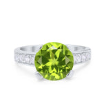 Solitaire Accent Wedding Engagement Ring Round CZ 925 Sterling Silver
