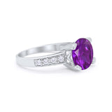 Solitaire Accent Wedding Engagement Ring Round CZ 925 Sterling Silver