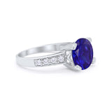 Solitaire Accent Wedding Engagement Ring Round CZ 925 Sterling Silver