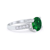 Solitaire Accent Wedding Engagement Ring Round CZ 925 Sterling Silver
