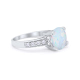 Solitaire Accent Wedding Engagement Ring Round CZ 925 Sterling Silver