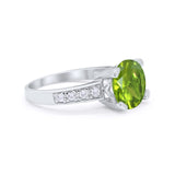 Solitaire Accent Wedding Engagement Ring Round CZ 925 Sterling Silver