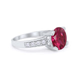Solitaire Accent Wedding Engagement Ring Round CZ 925 Sterling Silver