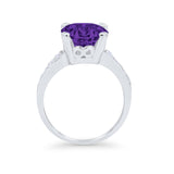 Solitaire Accent Wedding Engagement Ring Round CZ 925 Sterling Silver
