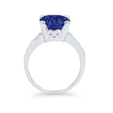 Solitaire Accent Wedding Engagement Ring Round CZ 925 Sterling Silver