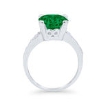 Solitaire Accent Wedding Engagement Ring Round CZ 925 Sterling Silver