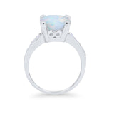 Solitaire Accent Wedding Engagement Ring Round CZ 925 Sterling Silver