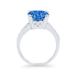 Solitaire Accent Wedding Engagement Ring Round CZ 925 Sterling Silver