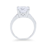 Solitaire Accent Wedding Engagement Ring Round CZ 925 Sterling Silver