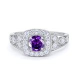 Bezel Solitaire Fashion Ring Simulated Cubic Zirconia 925 Sterling Silver