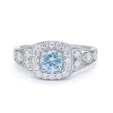 Bezel Solitaire Fashion Ring Simulated Cubic Zirconia 925 Sterling Silver