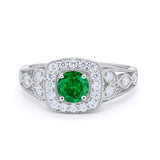Bezel Solitaire Fashion Ring Simulated Cubic Zirconia 925 Sterling Silver