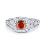 Bezel Solitaire Fashion Ring Simulated Cubic Zirconia 925 Sterling Silver