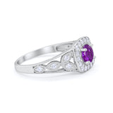 Bezel Solitaire Fashion Ring Simulated Cubic Zirconia 925 Sterling Silver