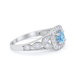 Bezel Solitaire Fashion Ring Simulated Cubic Zirconia 925 Sterling Silver