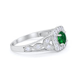 Bezel Solitaire Fashion Ring Simulated Cubic Zirconia 925 Sterling Silver