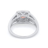 Bezel Solitaire Fashion Ring Simulated Cubic Zirconia 925 Sterling Silver