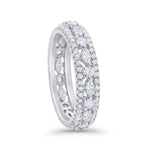 Art Deco Full Eternity Band Ring Round 925 Sterling Silver