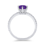 Art Deco Solitaire Accent Dazzling Wedding Ring Round Cubic Zirconia 925 Sterling Silver