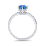 Art Deco Solitaire Accent Dazzling Wedding Ring Round Cubic Zirconia 925 Sterling Silver