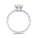 Art Deco Solitaire Accent Dazzling Wedding Ring Round Cubic Zirconia 925 Sterling Silver