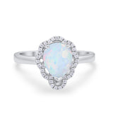 Art Deco Teardrop Pear Shape Wedding Bridal Ring Round Cubic Zirconia 925 Sterling Silver