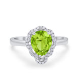 Art Deco Teardrop Pear Shape Wedding Bridal Ring Round Cubic Zirconia 925 Sterling Silver