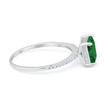 Cushion Cut Art Deco Wedding Engagement Bridal Ring Round Cubic Zirconia 925 Sterling Silver