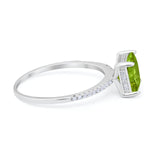 Cushion Cut Art Deco Wedding Engagement Bridal Ring Round Cubic Zirconia 925 Sterling Silver
