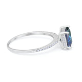 Cushion Cut Art Deco Wedding Engagement Bridal Ring Round Cubic Zirconia 925 Sterling Silver
