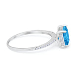 Cushion Cut Art Deco Wedding Engagement Bridal Ring Round Cubic Zirconia 925 Sterling Silver