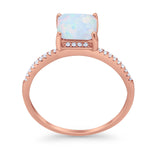 Cushion Cut Art Deco Wedding Engagement Bridal Ring Round Cubic Zirconia 925 Sterling Silver