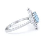 Fancy Design Art Deco Wedding Engagement Ring Round Cubic Zirconia 925 Sterling Silver