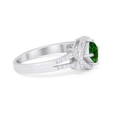 Cushion Cut Wedding Engagement Ring Round Cubic Zirconia 925 Sterling Silver