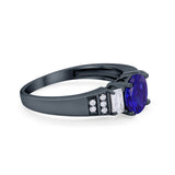 Vintage Style Wedding Ring Round Simulated Cubic Zirconia 925 Sterling Silver