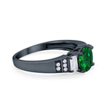 Vintage Style Wedding Ring Round Simulated Cubic Zirconia 925 Sterling Silver