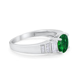 Vintage Style Wedding Ring Round Simulated Cubic Zirconia 925 Sterling Silver
