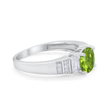 Vintage Style Wedding Ring Round Simulated Cubic Zirconia 925 Sterling Silver