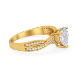 Heart Infinity Shank Promise Ring Simulated Cubic Zirconia 925 Sterling Silver