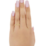Art Deco Stacking Half Eternity Wedding Ring Simulated Round CZ 925 Sterling Silver