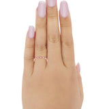 Art Deco Eternity Wedding Band for Ring Round 925 Sterling Silver