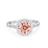 Art Deco Wedding Ring Band Bridal Set Large Round Cubic Zirconia 925 Sterling Silver