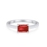 Radiant Cut Solitaire Wedding Engagement Ring Round Cubic Zirconia 925 Sterling Silver