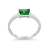 Radiant Cut Solitaire Wedding Engagement Ring Round Cubic Zirconia 925 Sterling Silver
