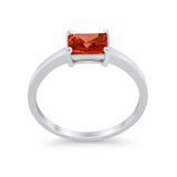 Radiant Cut Solitaire Wedding Engagement Ring Round Cubic Zirconia 925 Sterling Silver