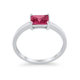 Radiant Cut Solitaire Wedding Engagement Ring Round Cubic Zirconia 925 Sterling Silver
