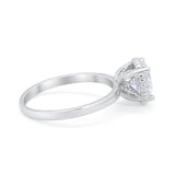 Solitaire Wedding Engagement Art Deco Bridal Ring Round Cubic Zirconia 925 Sterling Silver