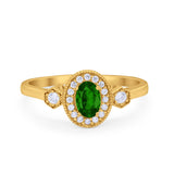 Art Deco Wedding Ring Round Simulated Cubic Zirconia 925 Sterling Silver
