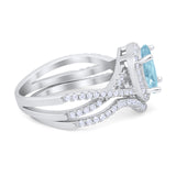 Twist Shank Engagement Oval Piece Ring Band 925 Sterling Silver Simulated CZ